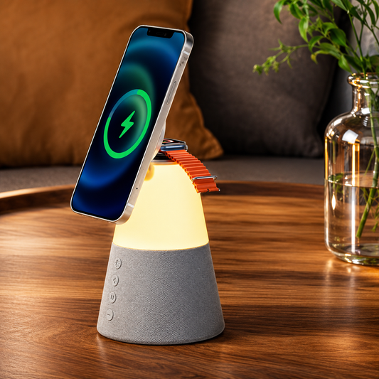 3-in-1 Magnetic Wireless Charging Bluetooth Speaker Night Light