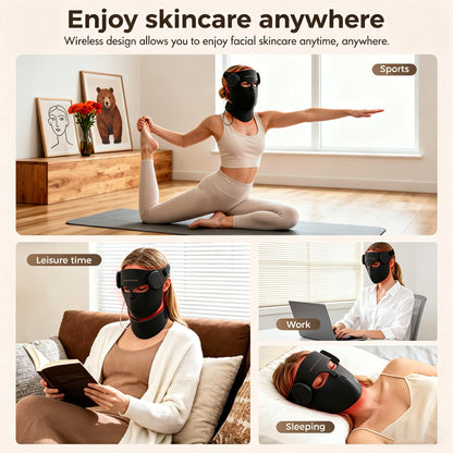 Cross-border 4D Beauty Face Mask Home Wireless Remote Control Colorful Silicone Facial Mask LED Silicone Beauty Face Mask Beauty