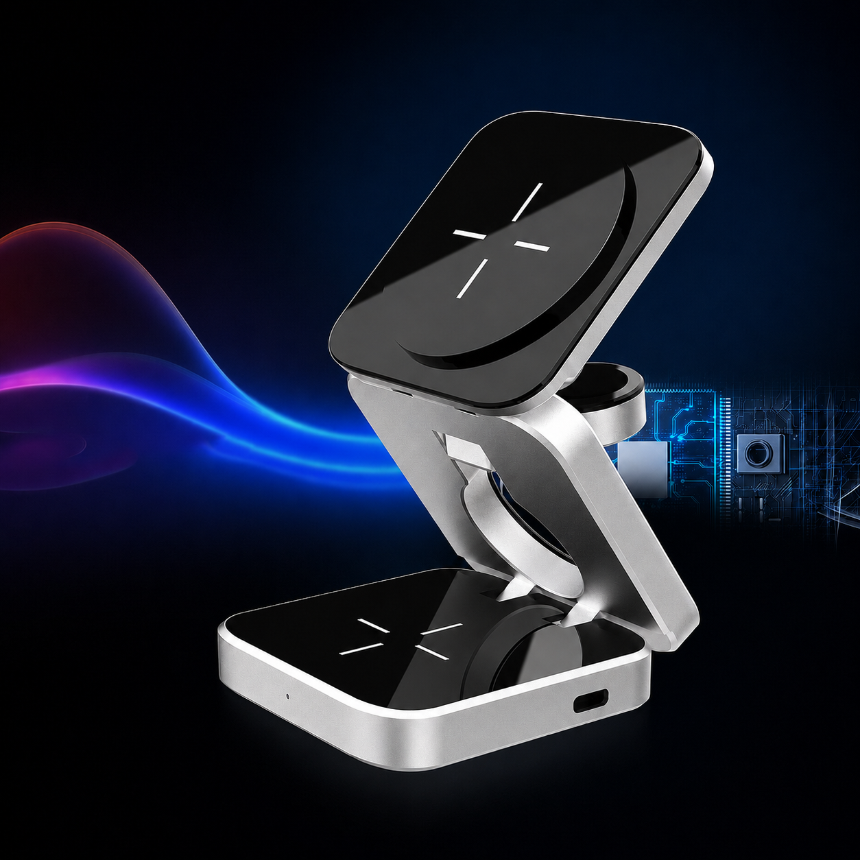 FlexCharge™ 3-in-1 Foldable Wireless Charger