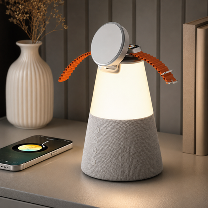 3-in-1 Magnetic Wireless Charging Bluetooth Speaker Night Light